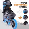 PAPAISON Adult Adjustable Inline Skates for Men Women with 3 100mm Wheels, Outdoor Blades Female Male Fitness Speed Racing Skates, Roller Skates for Teens Boys Girls view 4