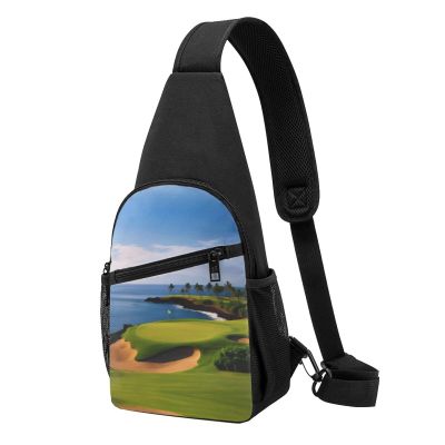 BAGGUS Golf Course Print Chest Pack Fashion Chest Sling Bag Crossbody Shoulder Backpack Unisex