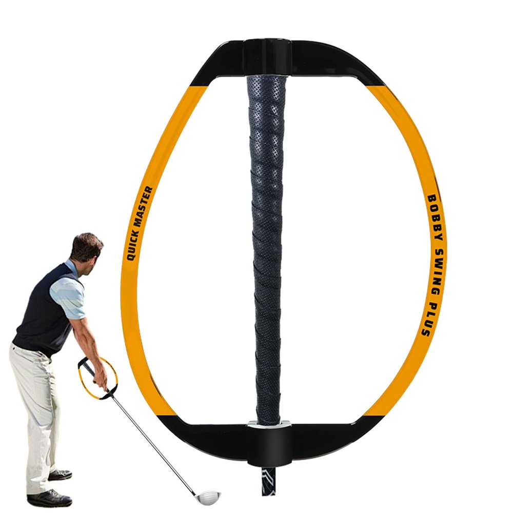 airpo Golf Swing Training Aid, Professional Golf Swing Speed Trainer Elastic Bracelet, Portable Golf Accessories, Golf Training Equipment Posture Corrector for Men Women, Black