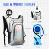 Niggeey Hydration Backpack, Festival Rave Hydration Pack, Water Backpack with 2L Hydration Bladder, Rave Backpack Hydration Pack Hydropack Hydro for Hiking, Biking, Festivals, Raves view 3