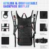 Niggeey Hydration Backpack, Festival Rave Hydration Pack, Water Backpack with 2L Hydration Bladder, Rave Backpack Hydration Pack Hydropack Hydro for Hiking, Biking, Festivals, Raves view 4