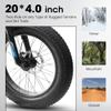 Ecarpat 20x4 Inch Fat Tire Mountain Bike,Dual Disc Brakes Suspension Fork, 7-Speed Boys Girls Mountain Bikes, All Terrain Kids Mountain Bikes for Boys and Girls 8-15 Years Old view 3