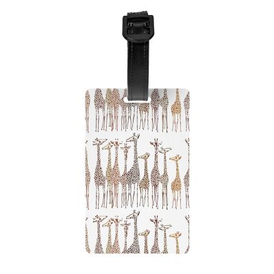 Cute Cartoon Funny Giraffes Luggage Tags,Personal Information Card Holder,Suitable for Suitcases,Sports Bags,and More