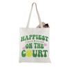 WCGXKO Tennis Sports Tote Bag for Women Sport Player Gift (Tennis Tote) view 1