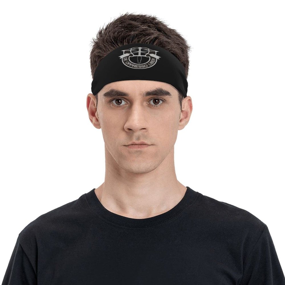 Special Forces Badge Headband Sports Sweatband for Men Women Wicking Sweatbands for Running Basketball Yoga Hairbands