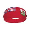 Flag of Bermuda Headband Sports Sweatband for Men Women Wicking Sweatbands for Running Basketball Yoga Hairbands view 3