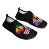 Ghana US Flag Water Shoes Quick-Dry Sports Barefoot Shoes Swim Shoes Slip-on for Beach Pool Yoga 9/10women,7/8men view 4
