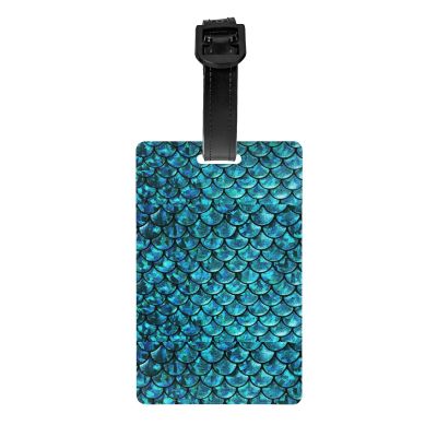 Fish Scale. Luggage Tags,Personal Information Card Holder,Suitable for Suitcases,Sports Bags,and More