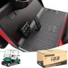 10L0L Golf Cart Floor Mat for EZGO TXT 1994-up, Non-Slip Full Coverage Liner Floormat Replacement with 10mm Thick Rubber, Grass-Scraping Design, Honeycomb Pattern - Black