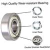 Happyyami 20pcs Sealed Inline Roller Skate Wheel Bearings Durable Anti-Rust Skateboard Replacement for Skating and Scooters Black view 3