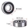 Happyyami 20pcs Sealed Inline Roller Skate Wheel Bearings Durable Anti-Rust Skateboard Replacement for Skating and Scooters Black view 4