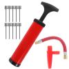 Baluue 1set Portable Basketball Inflators Convenient Inflation Kit Needles Pump Extension Hose Nozzle Sturdy Durable Hand Pump for Sports Balls