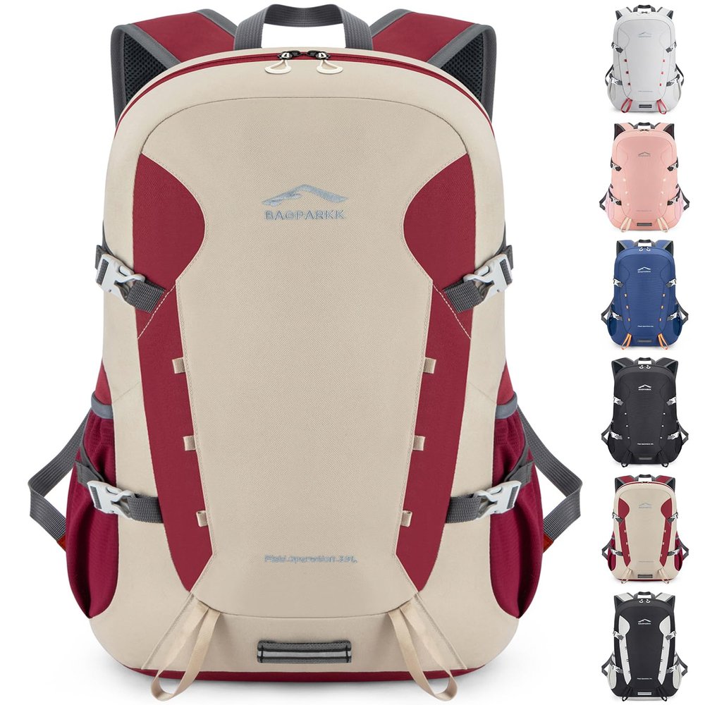 BAGPARKK Hiking Backpack,Large 35L Travel Backpacks for Men Women,Water Resistant Ultra Lightweight Foldable Packable Camping Daypack for Outdoor Sports