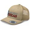 RIVEMUG I Stand with Texas Curved Bill Trucker Hat Mid Crown Adjustable Cap Khaki view 1