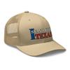 RIVEMUG I Stand with Texas Curved Bill Trucker Hat Mid Crown Adjustable Cap Khaki view 4