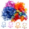 BIUDECO Hawaiian Flower Garland Set Leis Headbands Bracelets Necklaces for Luau Party Beach Wedding Festivals and Photography Decor view 1