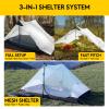 LANSHAN Ultralight Tent 3-Season Waterproof Backpacking Tent for 2 Person Camping, Climbing, Hiking, Travelling, Mountaineering, 2-Person, White view 4