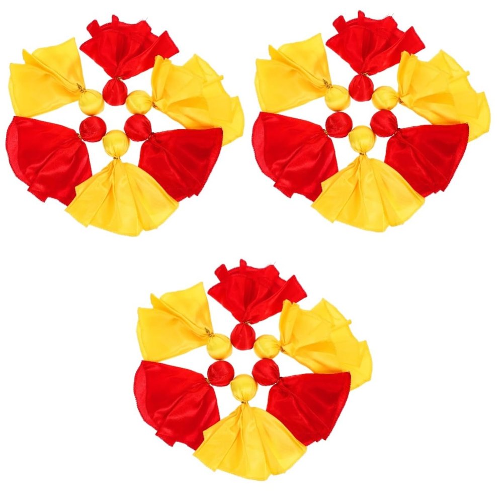 Yardwe 3sets Referee Penalty Flags Yellow Soccer Rugby Penalty Flag Tossing Ball Football Sports Props Game Supplies 6pcs*3