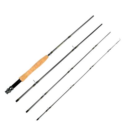 Fly Fishing Rod 6'8" 2-3wt or 7'6" 3-4wt 4 Pieces Portable Carbon Fiber Blanks Light Weight Fast Action for Freshwater Stream Travel Fishing (6 feet 8 inch 2/3wt)