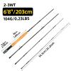 Fly Fishing Rod 6'8" 2-3wt or 7'6" 3-4wt 4 Pieces Portable Carbon Fiber Blanks Light Weight Fast Action for Freshwater Stream Travel Fishing (6 feet 8 inch 2/3wt) view 2
