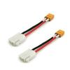L-faster 2pcs 6.3mm Female Socket Terminal Convert to Deans T Plug Connector Adapter with 10CM Cable Wire (2pcs XT60) view 1