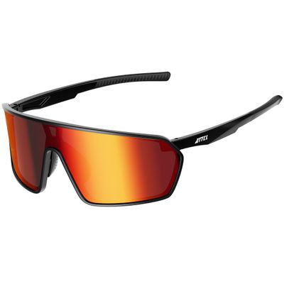 ATTCL Unisex Cycling Glasses Men Women Teens Sports Biking Sunglasses UV Protection Bicycle MTB Riding Goggles KC05 Black Red
