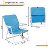 Portable Folding Backpack Beach Chair,Folding Beach Chair for Adults,Outdoor/Indoor Portable Beach Chair,Foldable Camping Lawn Chairs,Supports 220 lbs,for Garden, Fishing, Poolside, Travel (Blue) view 3