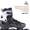 PAPAISON Adult Adjustable Inline Skates for Men Women with 3 100mm Wheels, Outdoor Blades Female Male Fitness Speed Racing Skates, Roller Skates for Teens Boys Girls view 3
