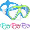 Kids Swim Goggles Snorkel Diving Mask with Luminous for Boys Girls Ages 5-15, Two-Color Anti-Fog Swimming Goggles with Nose Cover view 1