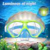 Kids Swim Goggles Snorkel Diving Mask with Luminous for Boys Girls Ages 5-15, Two-Color Anti-Fog Swimming Goggles with Nose Cover view 2