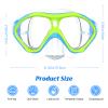 Kids Swim Goggles Snorkel Diving Mask with Luminous for Boys Girls Ages 5-15, Two-Color Anti-Fog Swimming Goggles with Nose Cover view 4