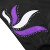 BAOHULU Girls Gymnastics Leotard Shiny Embroidery Dance Kids Children Athletic Activewear B208_BlackPurple_10A view 2