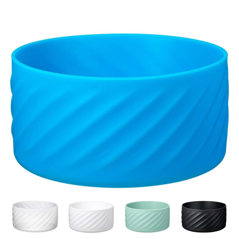 Silicone Boot for Owala 32 OZ Water Bottle, Boots Protector Sleeve Cover Bottom Bumper compatible with FreeSip Owala Water Bottles (Blue, 8.5 CM Boot Fits Owala 32 OZ Bottle)