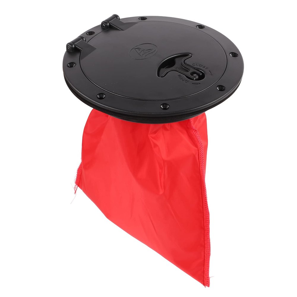 Deck Hatch Cover, 8in Black Round Kayak Deck Plate Hatch Cover Kit, Waterproof Storage Warehouse Compartment Cover for Marine Boat Kayak Canoe