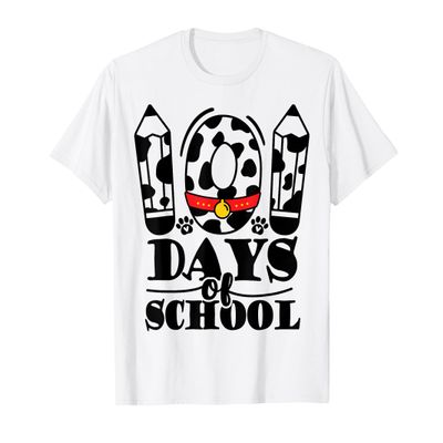 100 Days Of School Dalmatian Dog Boy Kid T-Shirt
