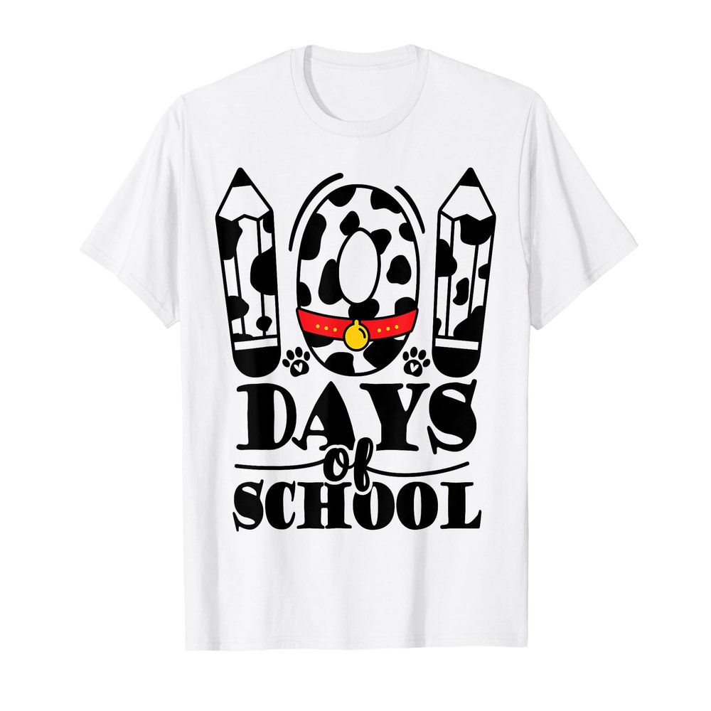 100 Days Of School Dalmatian Dog Boy Kid T-Shirt