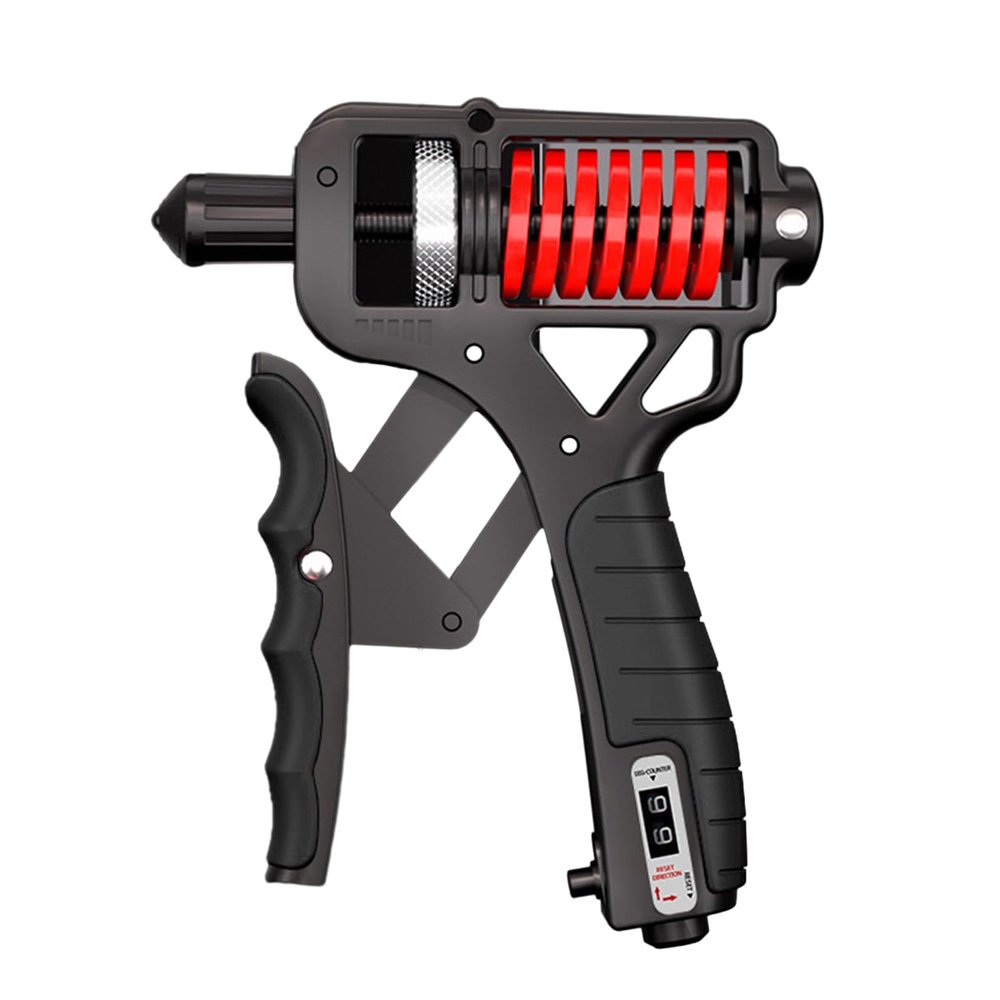 Hand Adjustable Hand Grip Trainer, Grip Weights Strength Trainer Forearm, Adjustable Distance/Resistance Ergonomic Non-Slip Rubber Hand Gripper with Counter Black Count Display