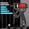 Hand Adjustable Hand Grip Trainer, Grip Weights Strength Trainer Forearm, Adjustable Distance/Resistance Ergonomic Non-Slip Rubber Hand Gripper with Counter Black Count Display view 2