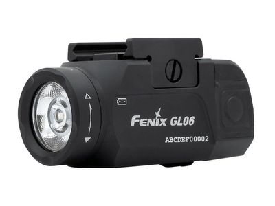 Fenix GL06 Compact Impact-Resistant Aluminum 600 Lumens 459"" Max Beam Distance Shooting Gun Attachable LED Light - Fits Universal Glock & Picatinny Rails, Black