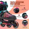 SUPER YOUNGSTER Girls Inline Skates for Boys Kids Ages 4-12, Adjustable Light Up Roller Skates for Youth Teens Ages 8-12, Beginner Blades for Women Adults view 3