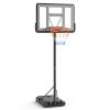 Geekman Basketball Hoop, 4.9-10ft Adjustable Height Mini Portable Basketball Hoop, 44 in Shatterproof Backboard Basketball Hoop & Goal for Kids, Adults, and Teenagers view 1