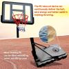 Geekman Basketball Hoop, 4.9-10ft Adjustable Height Mini Portable Basketball Hoop, 44 in Shatterproof Backboard Basketball Hoop & Goal for Kids, Adults, and Teenagers view 2