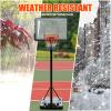 Geekman Basketball Hoop, 4.9-10ft Adjustable Height Mini Portable Basketball Hoop, 44 in Shatterproof Backboard Basketball Hoop & Goal for Kids, Adults, and Teenagers view 4