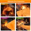 OTFIRSF Emergency Fire Blanket for Home and Kitchen - Orange, 4Pack, 39.3"x39.3" Silicone Fiberglass Fire Blankets for House, Fireplace, Grill, BBQ, Camping, Warehouse view 2