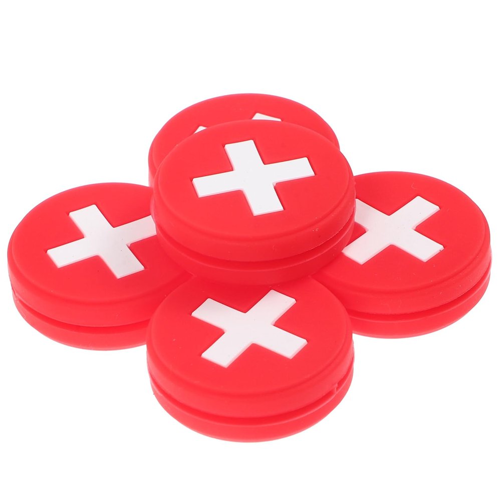 Baluue 5pcs Tennis Racket Dampeners National Flag Design Shock Absorbers for Reduced Shock and Improved Comfort During Play