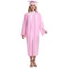 TngHui Unisex Shiny Pink Graduation Gown Cap with Tassel 2026 Year Charm for High School and College Graduates Size 45(5'0"-5'2") view 1
