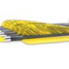 BOWSOUL 30inch Hunting Carbon Archery Arrows with 5" Turkey Feathers Spine 300/400/500 for Recurve & Long Bow (Pack of 12) (Yellow&Yellow Cam, SP400) view 4