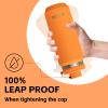 Greylock 20 oz Insulated Water Bottle with Straw Lid, Reusable Stainless Steel Sports Water Bottles with Foldable Handle, Leak Proof, Double-Wall Vacuum Insulation, 24 Hours Cold(Tangerine) view 2