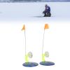 Cryfokt 6 Set Ice Fishing Flag Kit, Winter Rod Indicator with Floating Base Tackle, Portable Ice Fishing Tip Up Flag Kit for Winter Fishing, Ice Fishing Accessories for Fishing Enthusiasts view 4