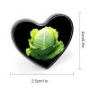 Cabbage Brooch Pins Heart Shaped Badge Collar Pin for Bags Hats Jackets Decor view 2
